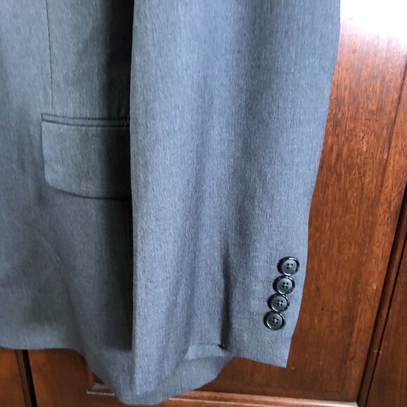 Stafford Men's Blazer Jacket 50R Gray Classic Fit Travel Stretch Double Button - Picture 11 of 16